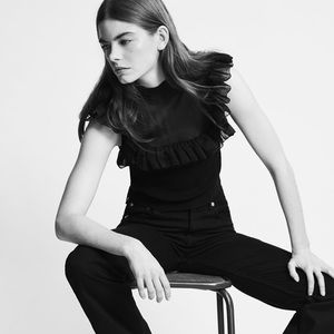 Zara Ruffle Knit Tank